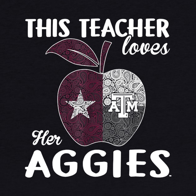Texas M Aggies This Teacher - Apple T-Shirt - Apparel by JensAllison